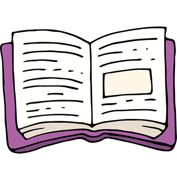 矢量手绘翻开的书籍素材