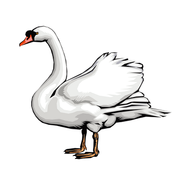 白天鹅卡通造型