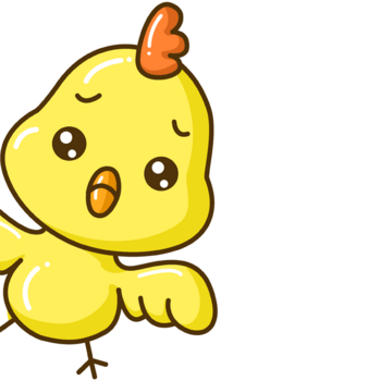 黄色的小鸡可爱卡通
