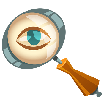 放大镜眼珠矢量