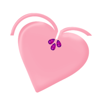 紫色砖石粉色心形