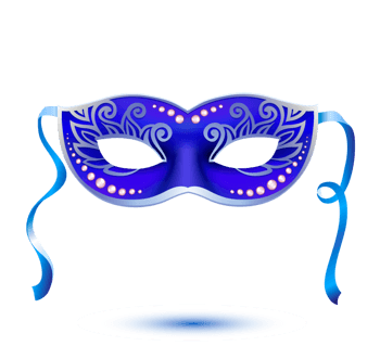 矢量蓝色面具