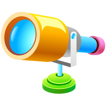 卡通望远镜矢量素材