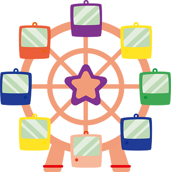 摩天轮png矢量元素