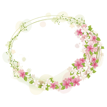 美丽的桃花花环