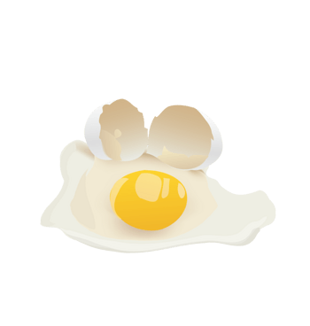 矢量打碎的鸡蛋