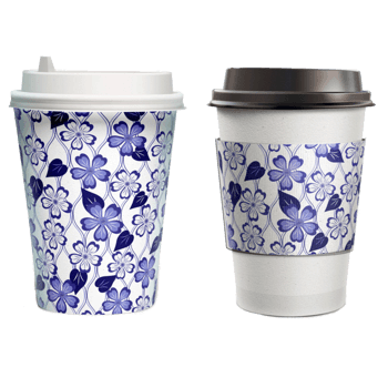 一次性纸杯饮食背景图案