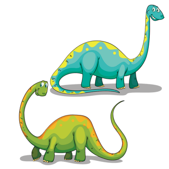 矢量手绘卡通恐龙