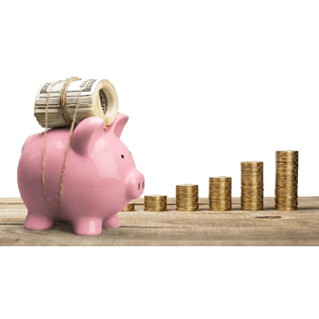 存钱罐上的美元清免扣素材