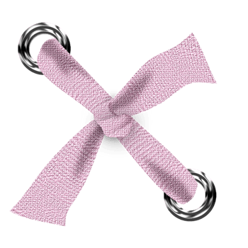 粉色丝带穿孔