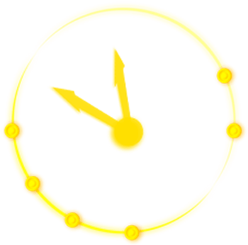 金色时钟钟表零点图案