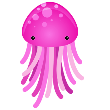 矢量蓝色海洋生物水母