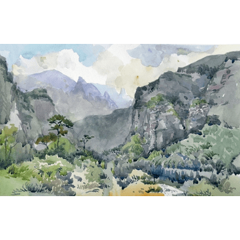 水彩风景画 素材 免费水彩风景画图片素材 水彩风景画素材大全 万素网