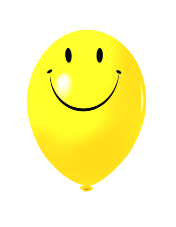 微笑的黄色气球