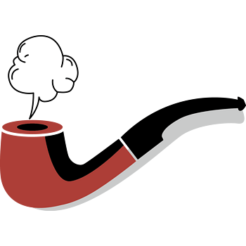 卡通冒烟烟斗