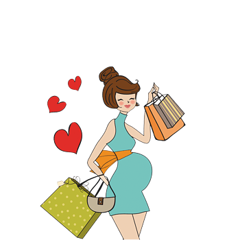 孕妇跨年卡通图片图片