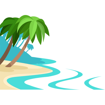 卡通海滩免抠元素图片-元素素材5147426-万素网