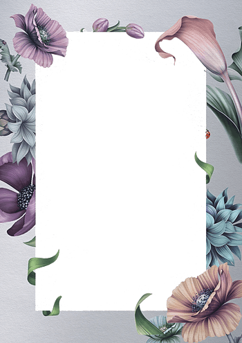 鲜花边框png元素素材图片下载-万素网