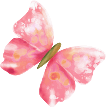 粉色手绘蝴蝶梦幻