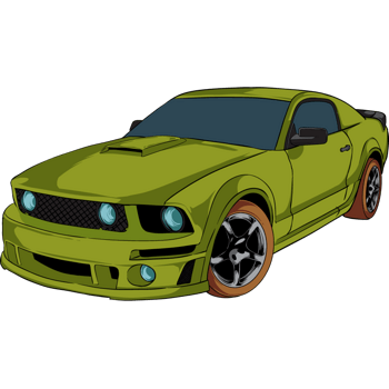 矢量绿色越野跑车