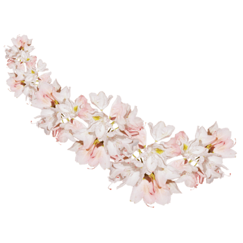 粉色桃花树枝花环