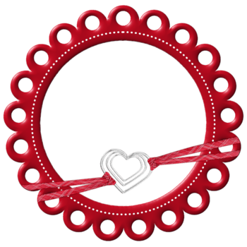 卡通手绘红色镂空简约边框