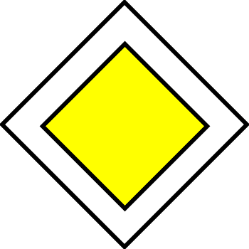 白边黄色凌形块