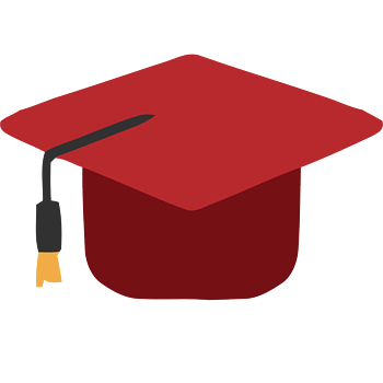 矢量红色博士帽素材