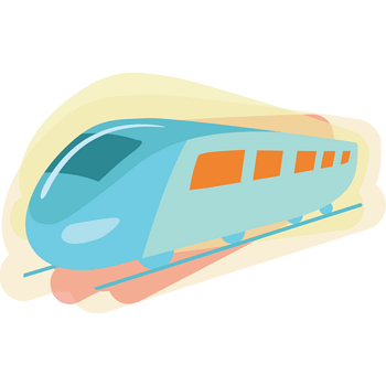 手绘高铁动车