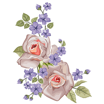 卡通玫瑰花素材