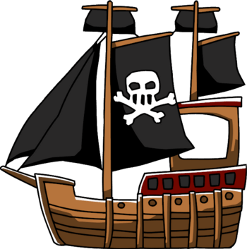 恐怖海盗船图画图片