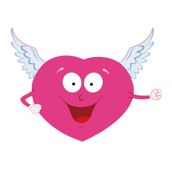 可爱卡通爱心天使