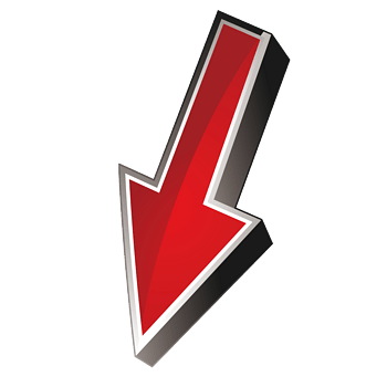 矢量直降箭头红色质感