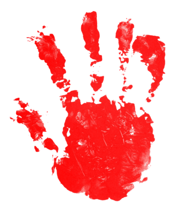 红色掌印