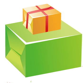 绿色礼物盒表情图片