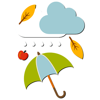 卡通下雨出差页面