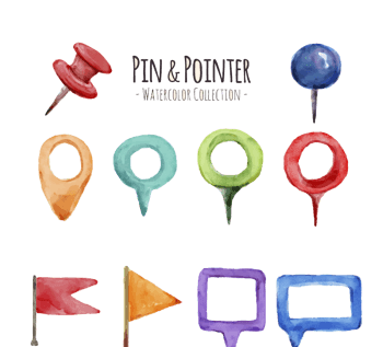 手绘卡通坐标矢量素材