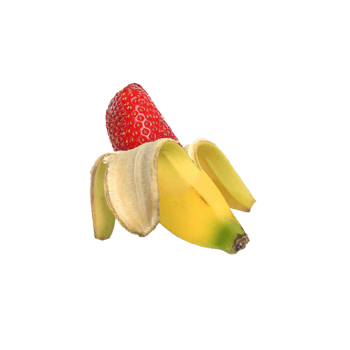 香蕉和草莓免抠素材