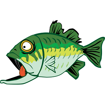 恐怖大鱼淡水鱼矢量素材