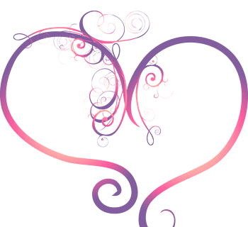 爱心花纹装饰矢量图