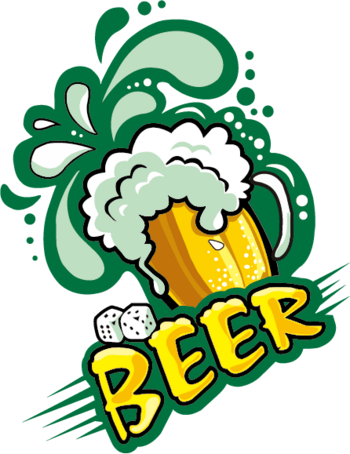 卡通手绘啤酒矢量图