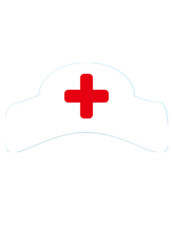 卡通白色护士帽