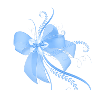 浅蓝色丝带花朵