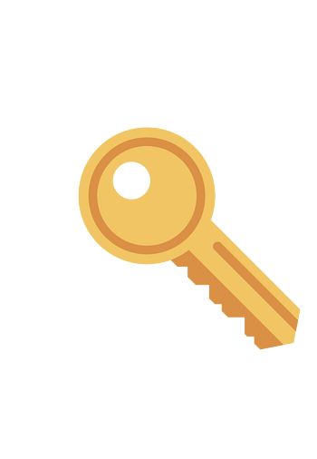 卡通黄色钥匙素材