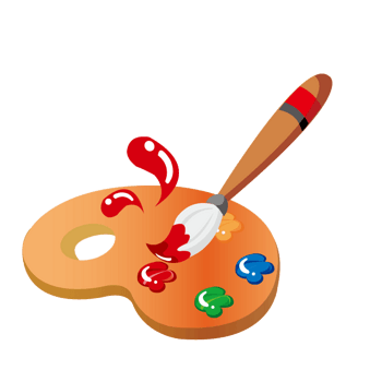 矢量卡通调色盘