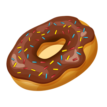 卡通甜品甜甜圈