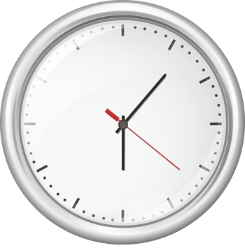 矢量钟表时针计时白色家用表