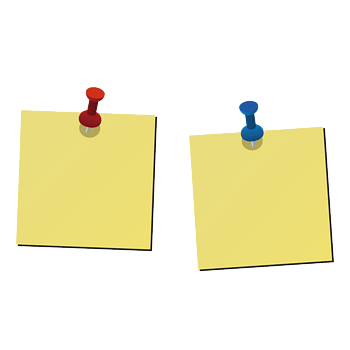 矢量便签大头针便条