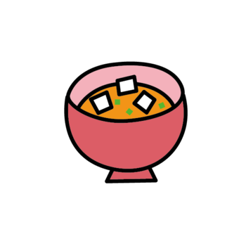 卡通豆腐味增汤