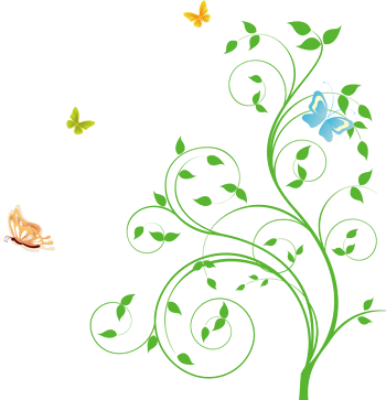 唯美绿色藤蔓矢量图